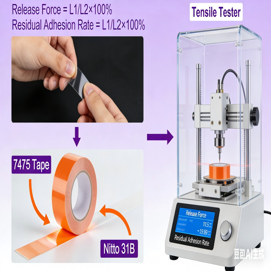 How to test the release force and residual adhesion rate?