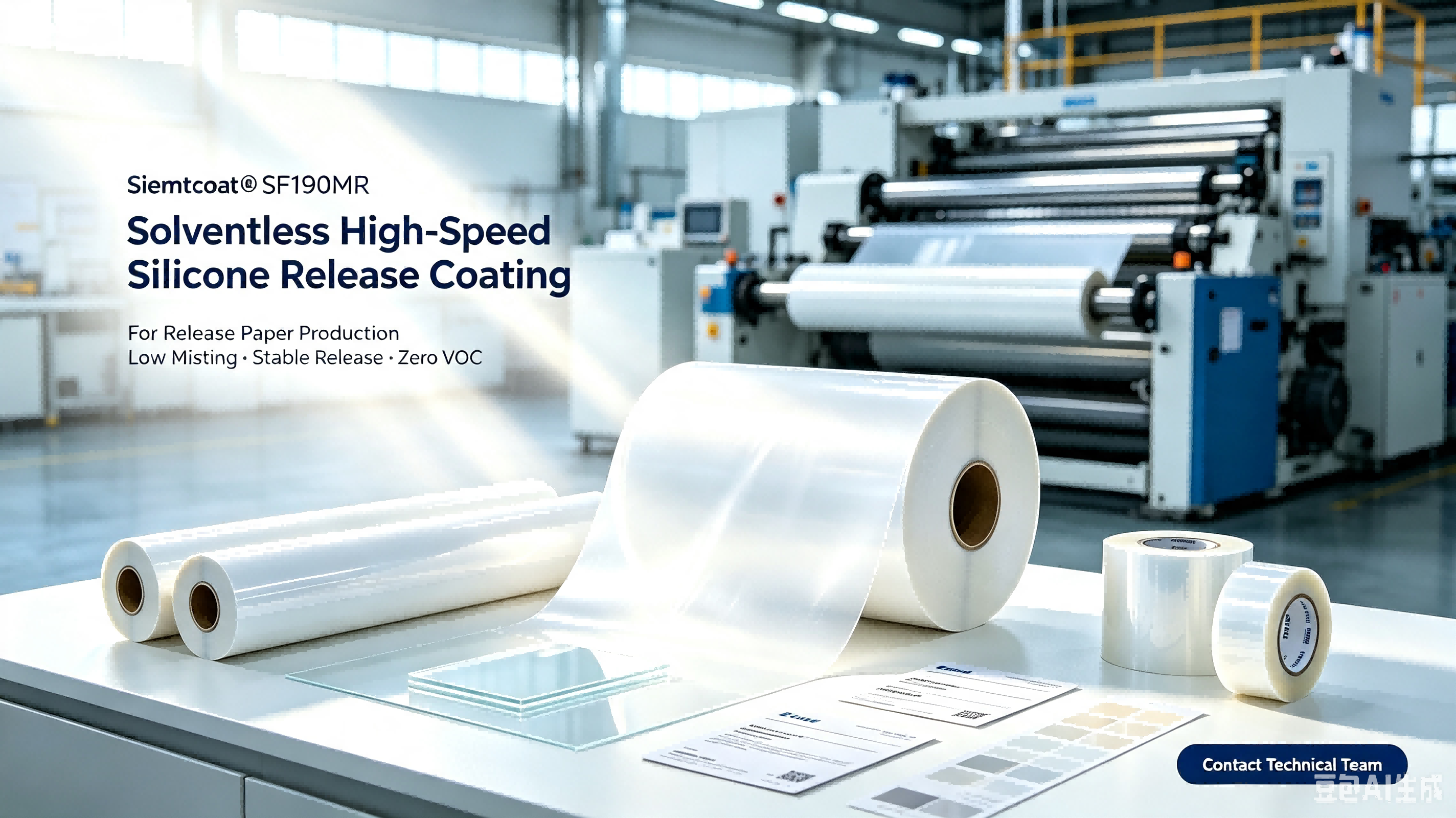 Siemtcoat® SF190MR Solventless High-Speed Silicone Release Coating | Premium Domestic Silicone Release Solution for Ultra-High-Speed Coating Lines